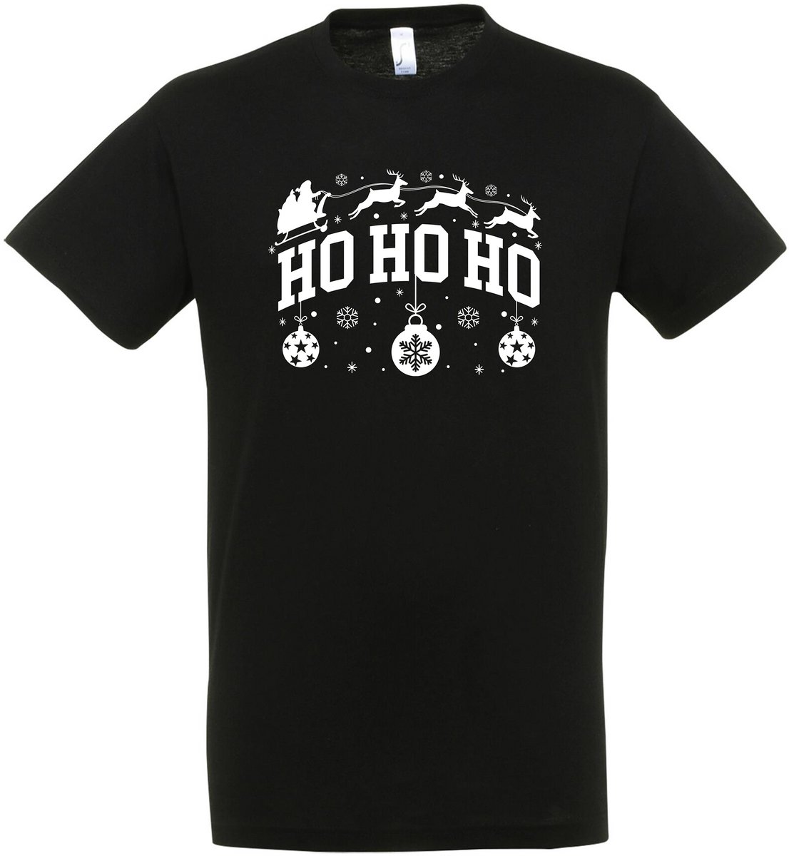 HO HO HO T-shirt - Unisex - Kerst - Christmas - Feestdagen - Kerst T-shirt - Grappig T-shirt - Kerstman - Xmas - Foute kerst - Maat XL
