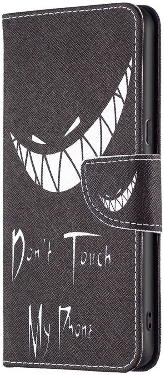 Oppo A57 / A57s / A77 Hoesje Portemonnee Book Case Don't Touch Print