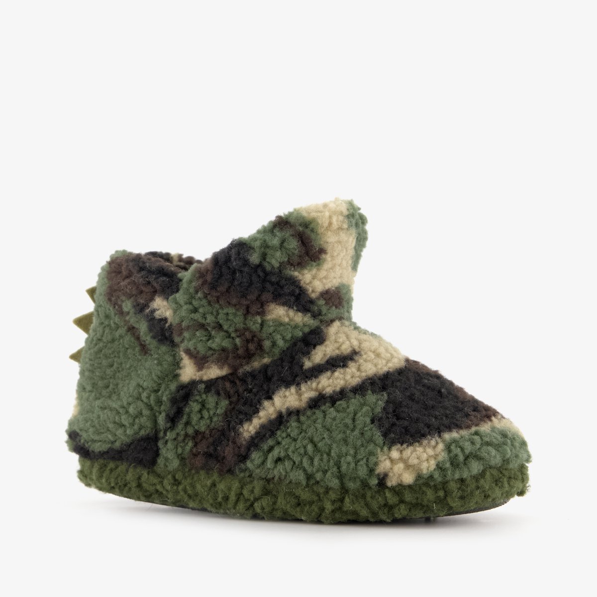 Thu!s hoge jongens pantoffels met camouflageprint groen Maat 35