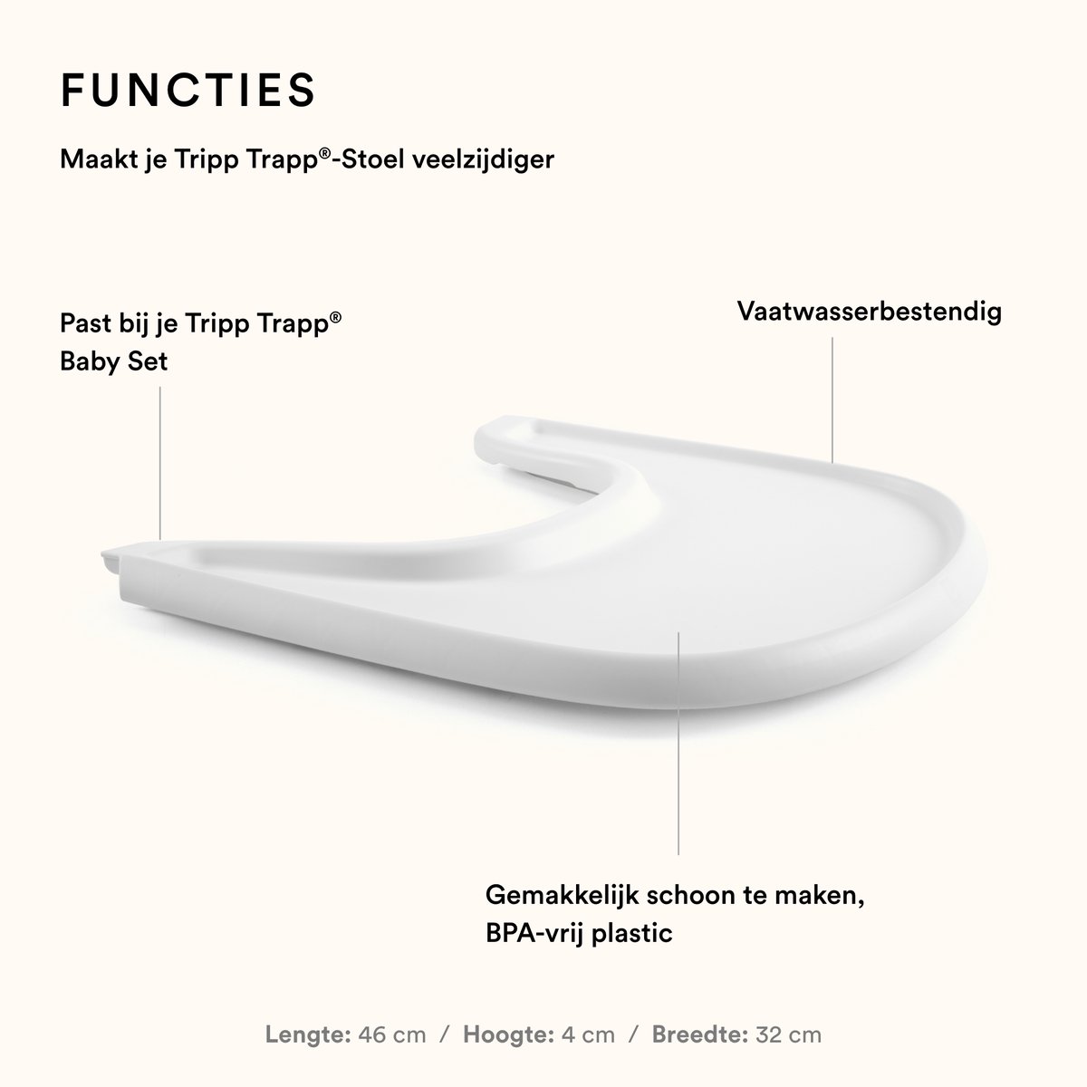 Stokke Tripp Trapp Eetblad - Wit thumbnail 3