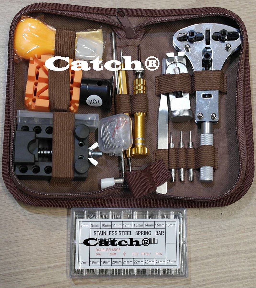 Catch combideal horlogegereedschap met extra pushpinset 360 stuks