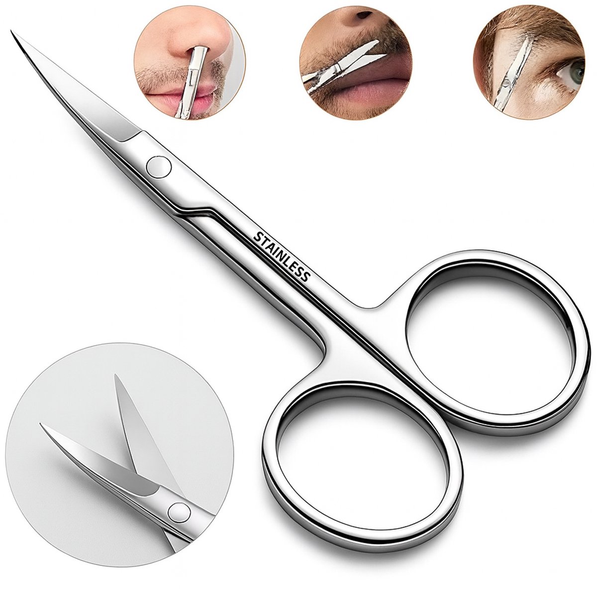 Gebogen Tip Nagelriemknipper & Kinder Nagelschaar In 1 I Nagelriemschaar I Nagelschaartje I Dode Huid Verwijd raar I Ergonomisch I RVS I Zilver