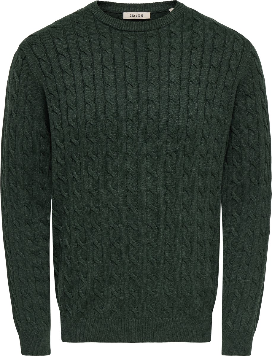 ONLY&SONS - ONSLOUI REG 12 CABEL CREW KNIT NOOS - Heren - Gebreide truien