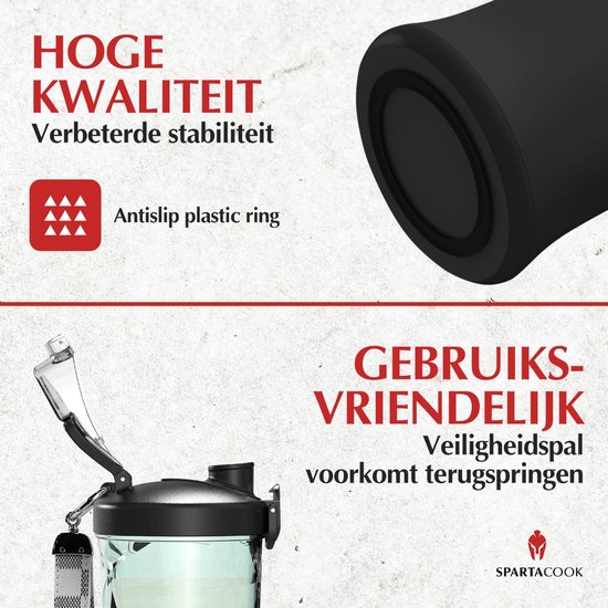 Draagbare Blender 600ml - USB Oplaadbaar - Spartacook Mini - Smoothies & Shakes - Waterdicht & Zelfreinigend - Mini Blender - Smoothie Maker - Blender To Go - Portable blender van Spartacook — afbeelding 4