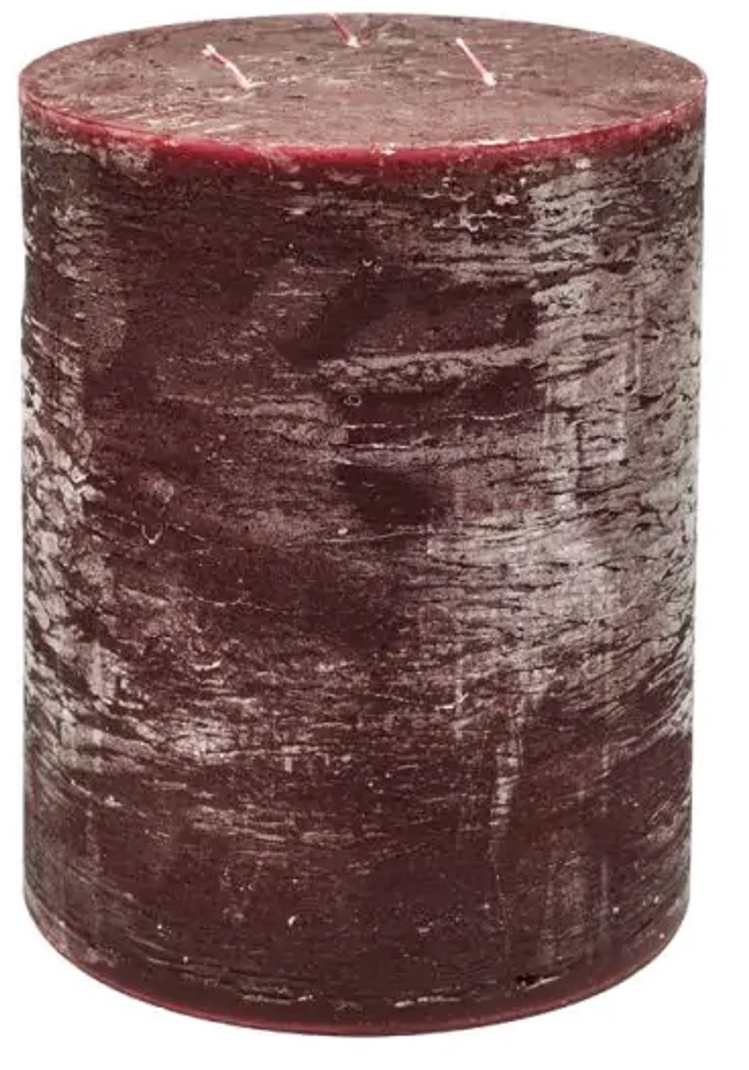 Stompkaars - stompkaars | wine red | ø15x20 cm - zwart - ø15x20x