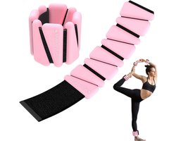 MyBodyFuel - Siliconen Enkel en Pols gewichten - 900 gram - 2 Stuks - Gewichten - Enkelgewichten - Polsgewichten - Ankle Weights - Roze