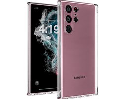 Hoesje geschikt voor Samsung Galaxy S22 Ultra hoes transparant shock proof case hoesje