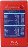 Achterkant verpakking Dagravit Multi+ met samenstelling en ingrediënten. Lactosevrij en glutenvrij.