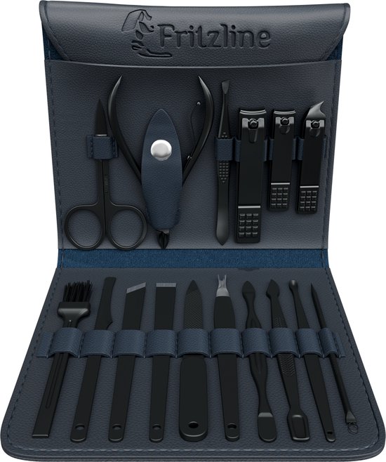 Fritzline 16 delige Manicure Set - Nagelset - Nagelvijl - Nagelknipper - Nageltang