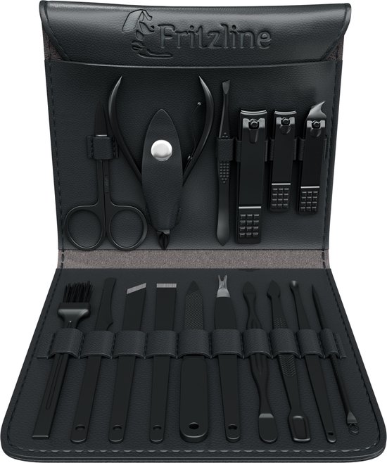 Fritzline 16 delige Manicure Set - Nagelset - Nagelvijl - Nagelknipper - Nageltang