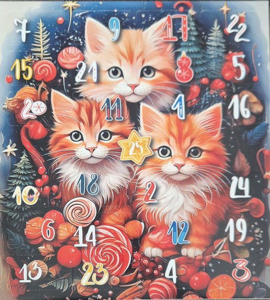 Adventskalender met kattensnacks