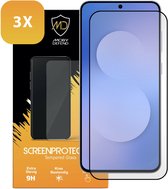 3x MobyDefend screenprotectors met zwarte randen. Gehard glas, 9H sterkte.