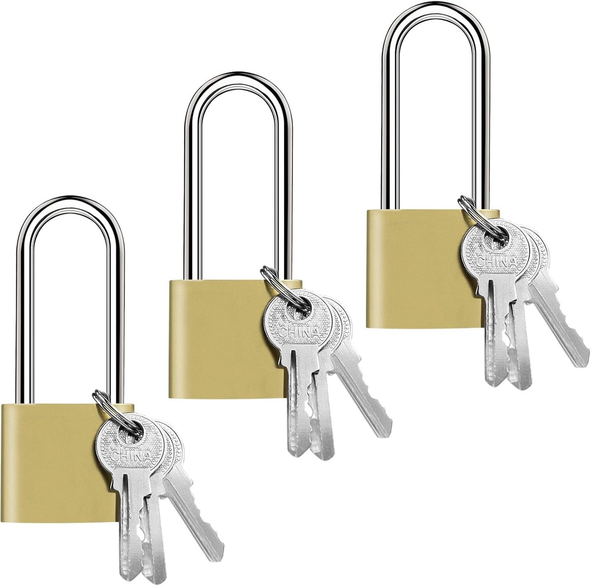 Weerbestendig Hangslot 32 mm - Set van 3 - Ideaal voor Koffers, Fietsen, en Garages