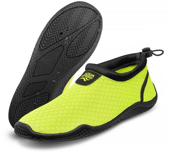 Chaussures aquatiques unisexes Aqua Speed ​​– Pour Enfants et Adultes – Antidérapantes, à séchage rapide et idéales pour la plage, la piscine et les Sports nautiques – Jaune fluo 43