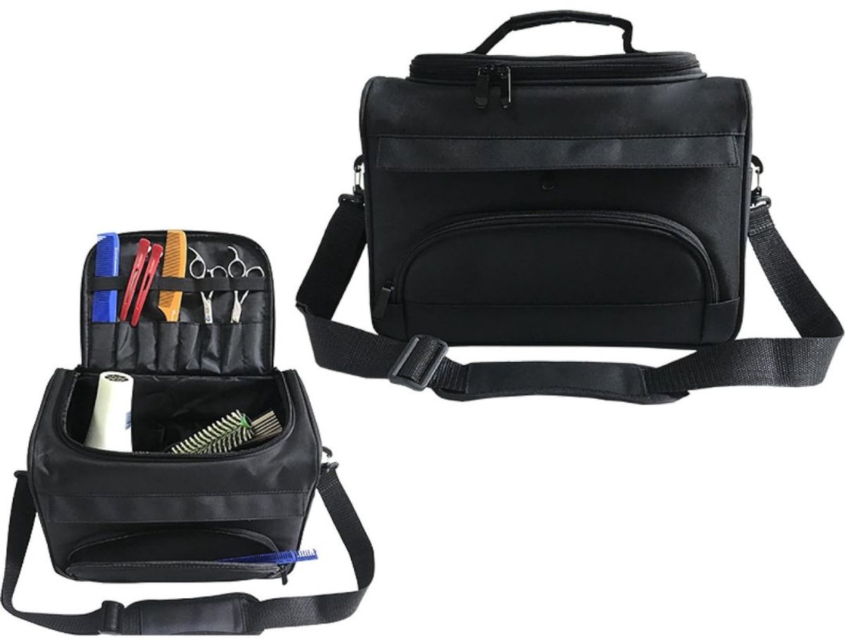 MKSS® Luxe Kapperstas - Kapperskoffer Exclusief Inhoud - Barber Accessoires - voor Gehele Kappersset - Zwart