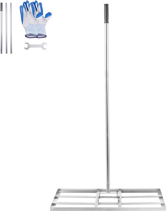 Gazon Nivellering Hark Grond Leveler 50 cm - Verstelbaar Handvat 1.20-1.90 m Tuin Gazon Golf Zand Golfbaan Gras Achtertuin Bodemnivellering Nivelleren - Groen Gazon Nivellering Hark Grond Leveler 50 cm - Verstelbaar Handvat 1.20-1.90 m Tuin Gazon Golf Zand Golfbaan Gras Achtertuin Bodemnivellering Nivelleren - Groen