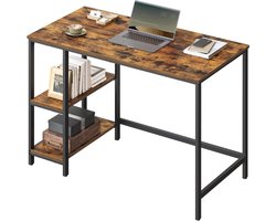 Hoppa! - Bureau - Computertafel - Stalen Frame - Bruin/Zwart - 100 x 50 x 76 cm (B x D x H)