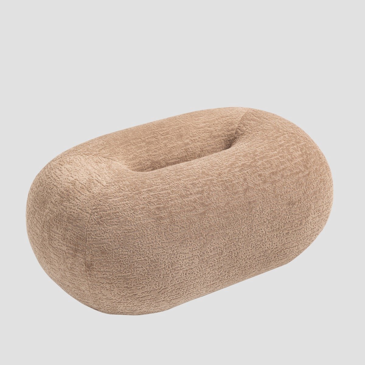 HOMLA - Pouf - LUNCTA - Beige - 82x52x34 cm