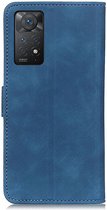 KHAZNEH Xiaomi Redmi Note 11 Pro Case Vintage Wallet Book Case Blauw