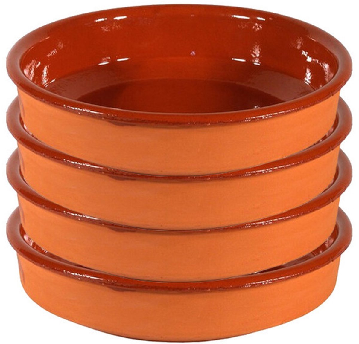 Gerimport Tapas bakjes/schaaltjes - 15x - Sevilla - mini - 10 cm - aardewerk - oranje
