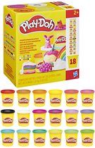 Play-Doh Fantaseer maar raak 18-pack - Boetseerklei kinderen - Speelklei Play-Doy potjes - 18 verschillende kleuren