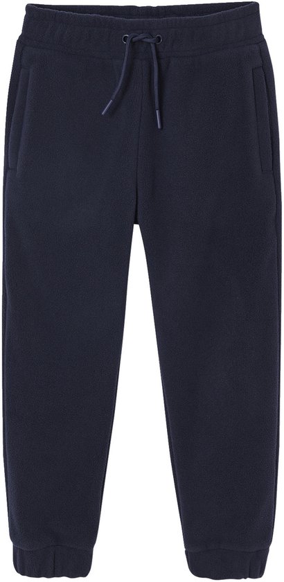 Fleece joggingbroek voor jongens marineblauw
