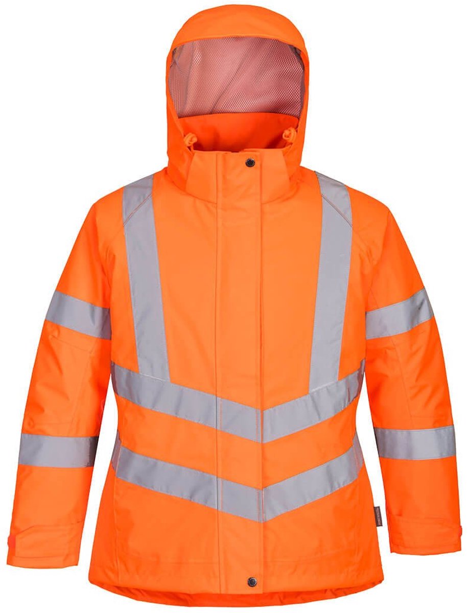 Portwest Dames Hi-Vis Winterjack LW74 Oranje