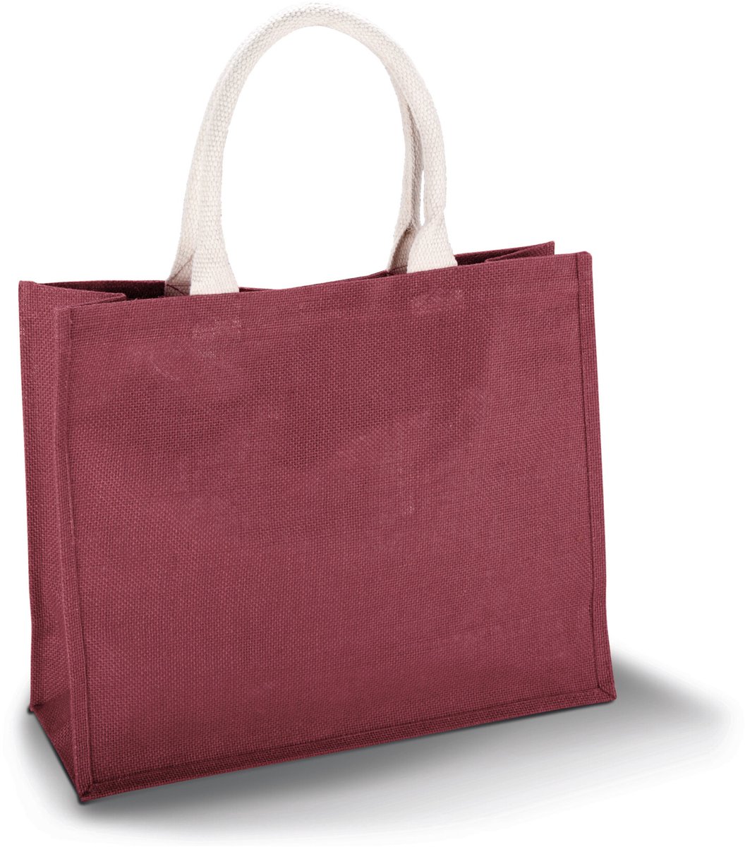 Kimood Jute Strandtas KI0219 - Wine - One size
