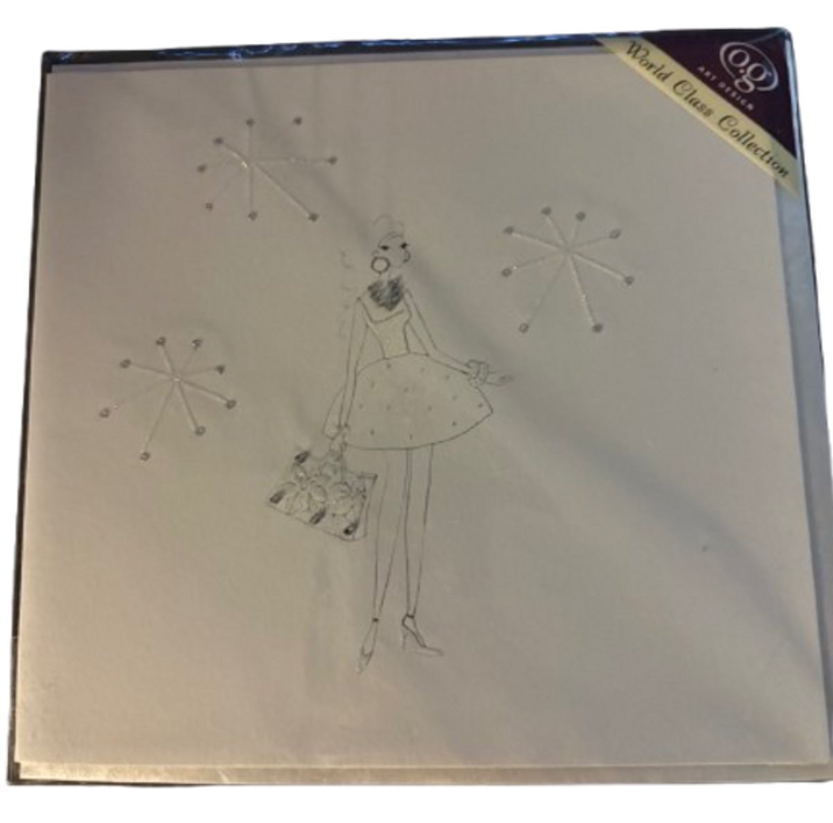 Fashion Wenskaart – Luxe Designkaart met Mode Illustratie – o.g Art Design – Inclusief Envelop – World Class Collection
