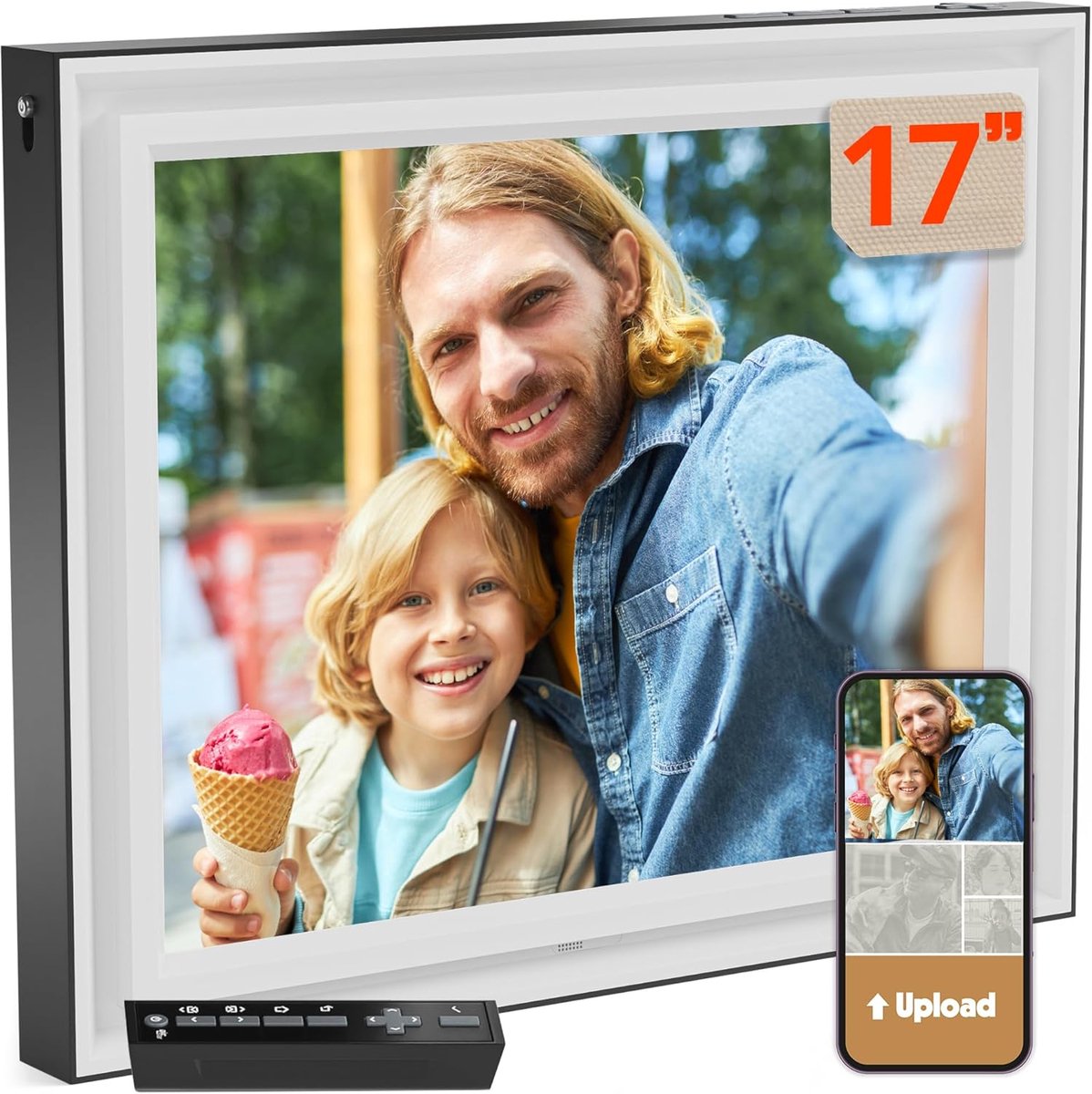 Digitale fotolijst 17 inch met online beheer en offline functionaliteit
