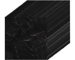 Zelfklevende vloertegels zwart marmerlook - 30 x 30 cm - Ideaal voor keuken en badkamer - PVC - Vinylvloer - Woonkamer en meer - 25 stuks