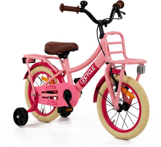 2Cycle Transportfiets 14 inch (3 tot 5 jaar) voor meisjes roze van 2Cycle — afbeelding 4