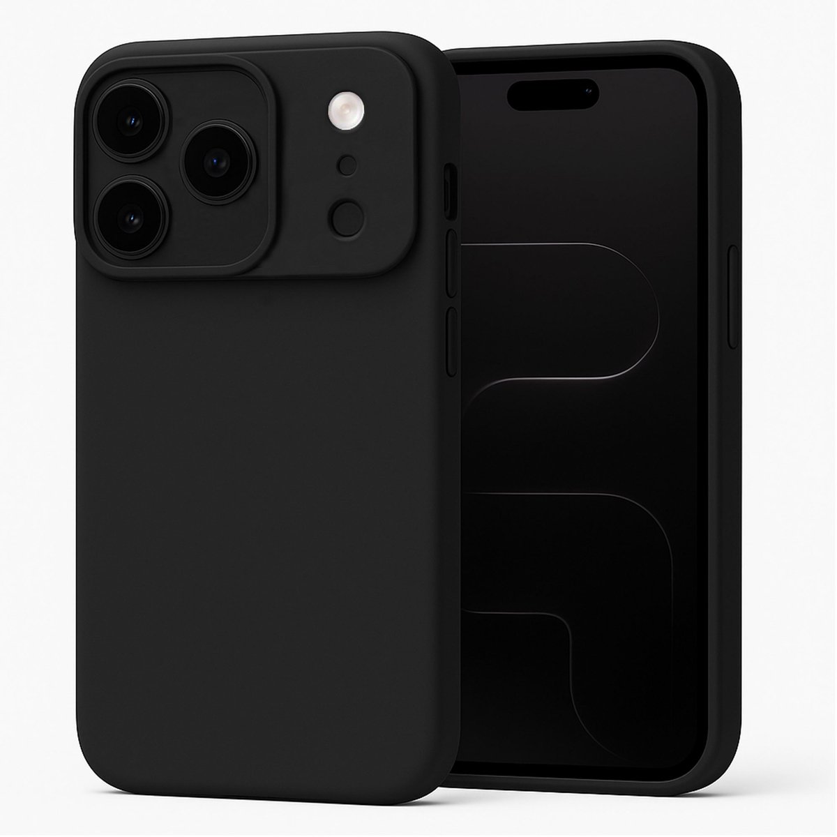 Technow hoesje geschikt voor iPhone 17 Pro Max - Liquid Back Case - Cover - Zwart