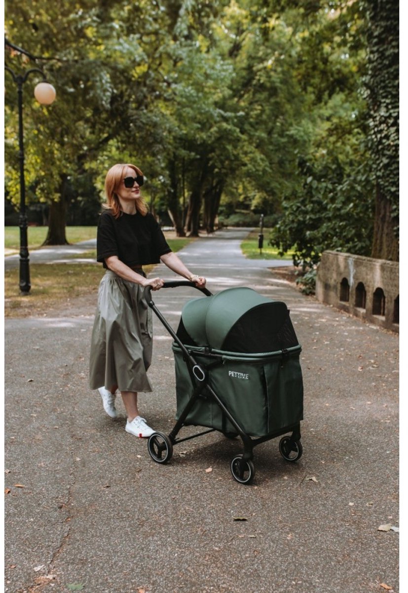 Wandelwagen B.RIDER voor Honden en Katten (Dark Green)