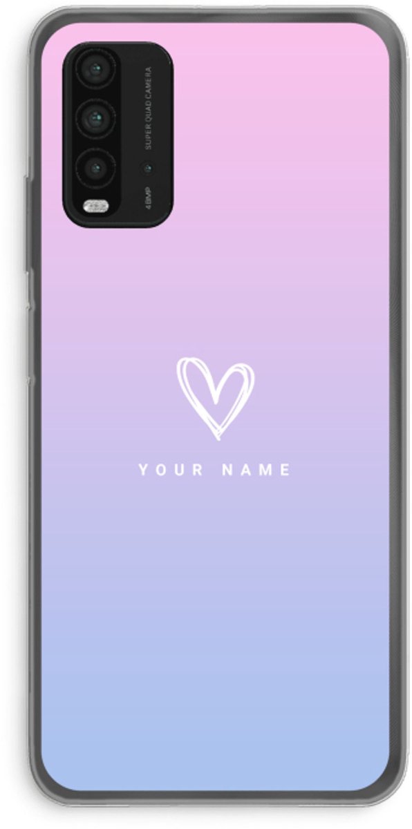 Gepersonaliseerd - Case Company® - Hoesje geschikt voor Xiaomi Redmi 9T hoesje - Klein hartje - Soft Cover Telefoonhoesje - Bescherming aan alle Kanten en Schermrand