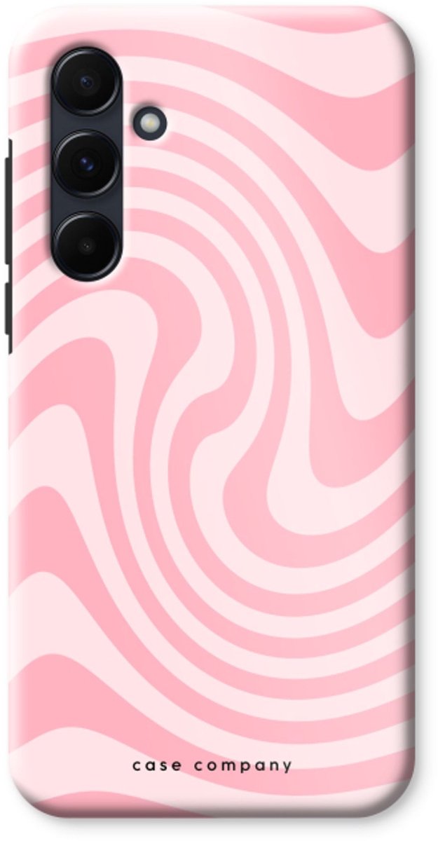 Case Company® - Hoesje geschikt voor Samsung Galaxy A55 hoesje - Swirl Roos - Tough Case - Maximale Bescherming alle Kanten en Schermrand