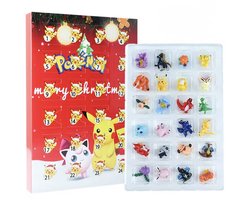 Pokémon Adventskalender 2025 – 24 dagen aftellen tot kerst met mini Pokémon figuurtjes – rode geschenkdoos, ideaal kerstcadeau of sinterklaascadeau voor kinderen