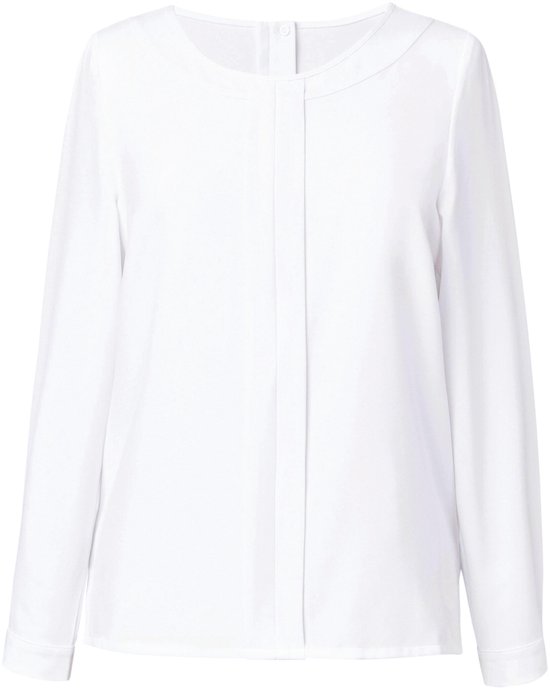 Brook Taverner Riola Crepe de Chine blouse BT2264 - White - 46 EU (18 UK)