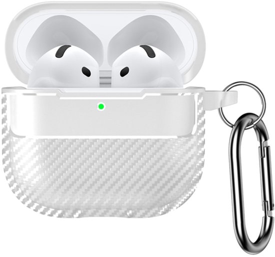 Telestore - Étui adapté aux AirPods Pro 3 - Étui en TPU noir carbone Housse de protection - Housse antichoc AirPods Pro 3 - Étui AirPods Pro 3 - Convient aux Apple Airpods Pro 3 - transparent - Housse en TPU carbone