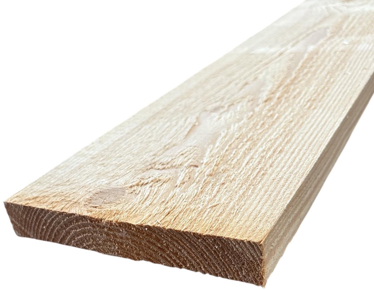 Steigerplank | Plank | Vuren hout | 160cm | 30x195mm | Wandplank | Boekenplank | Wandplank hout | Fijn gezaagd