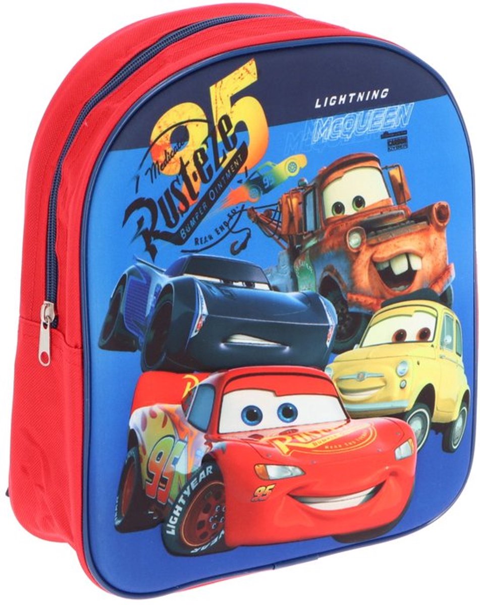 Cars kinder rugzak 9 Liter 3D- Blauw
