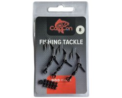 Ronnie/Spinner Rig Hook Section - 3 stuks - Haakmaat #8 - Inclusief 10 Hook Beads - Ready-to-Fish Karper Onderlijn
