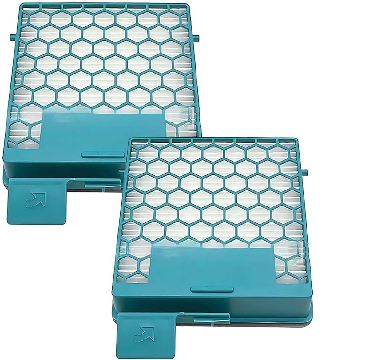 HEPA Filter - Vervangt Filter - Filter - geschikt voor Miele boost CX1 series - Vervangt 11639240 Hygiene AirClean SF HY 60 - 2 stuks - Blauw