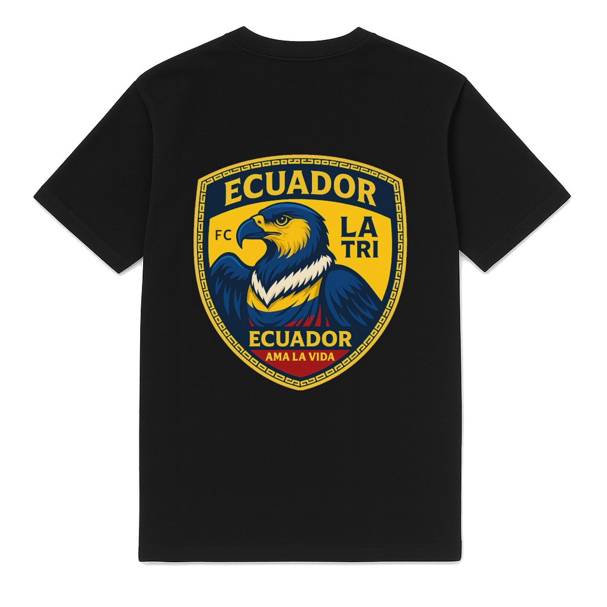 FC Eleven - Ecuador La Tri Heavy T-Shirt – Zwart