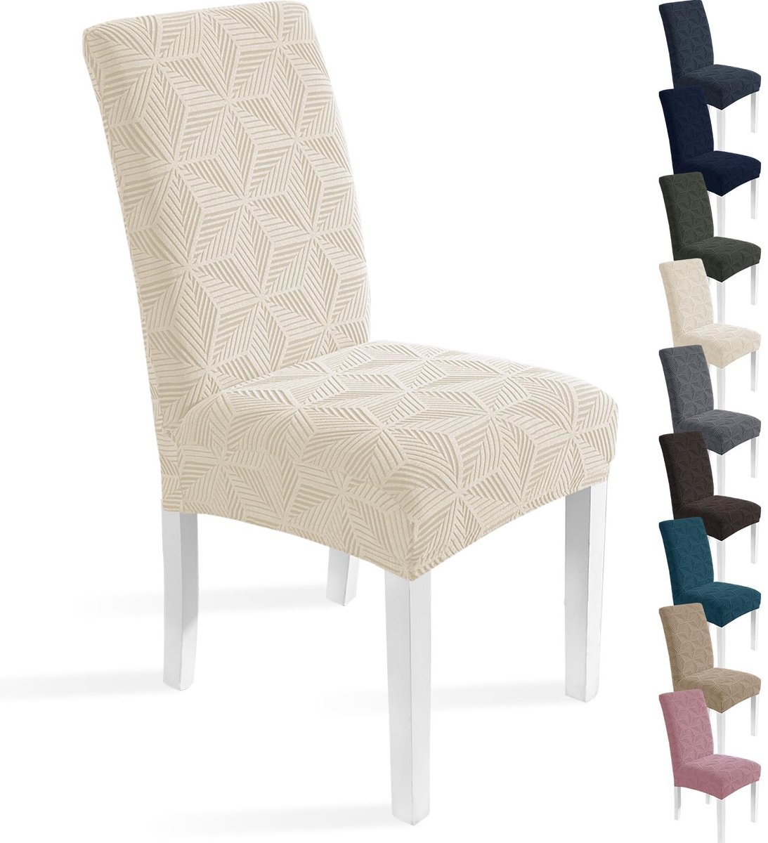 Ibenzoa® Set van 2 Elastische Stoelhoezen voor Diverse Stoelen en Gelegenheden
