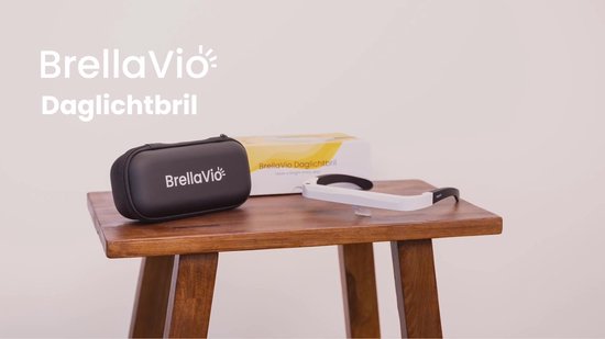 BrellaVio Daglichtbril PRO - Alternatief voor 12.000 Lux Daglicht Lamp - Incl. Opbergcase - UV-vrije LED Licht Bril - Lichttherapie Bril