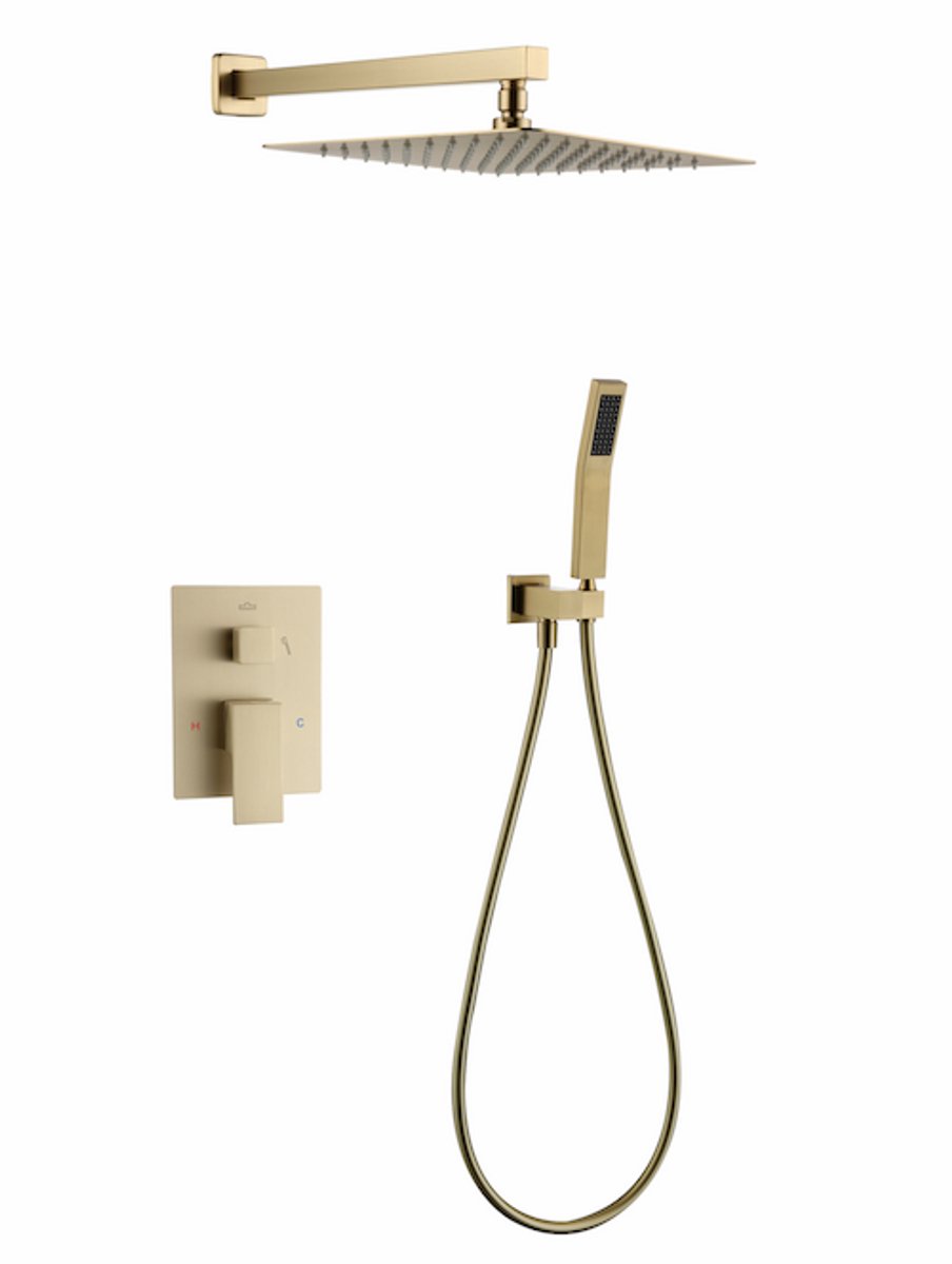LINEA UNO - Rabbo - Goud - Doucheset inbouw - - 201372