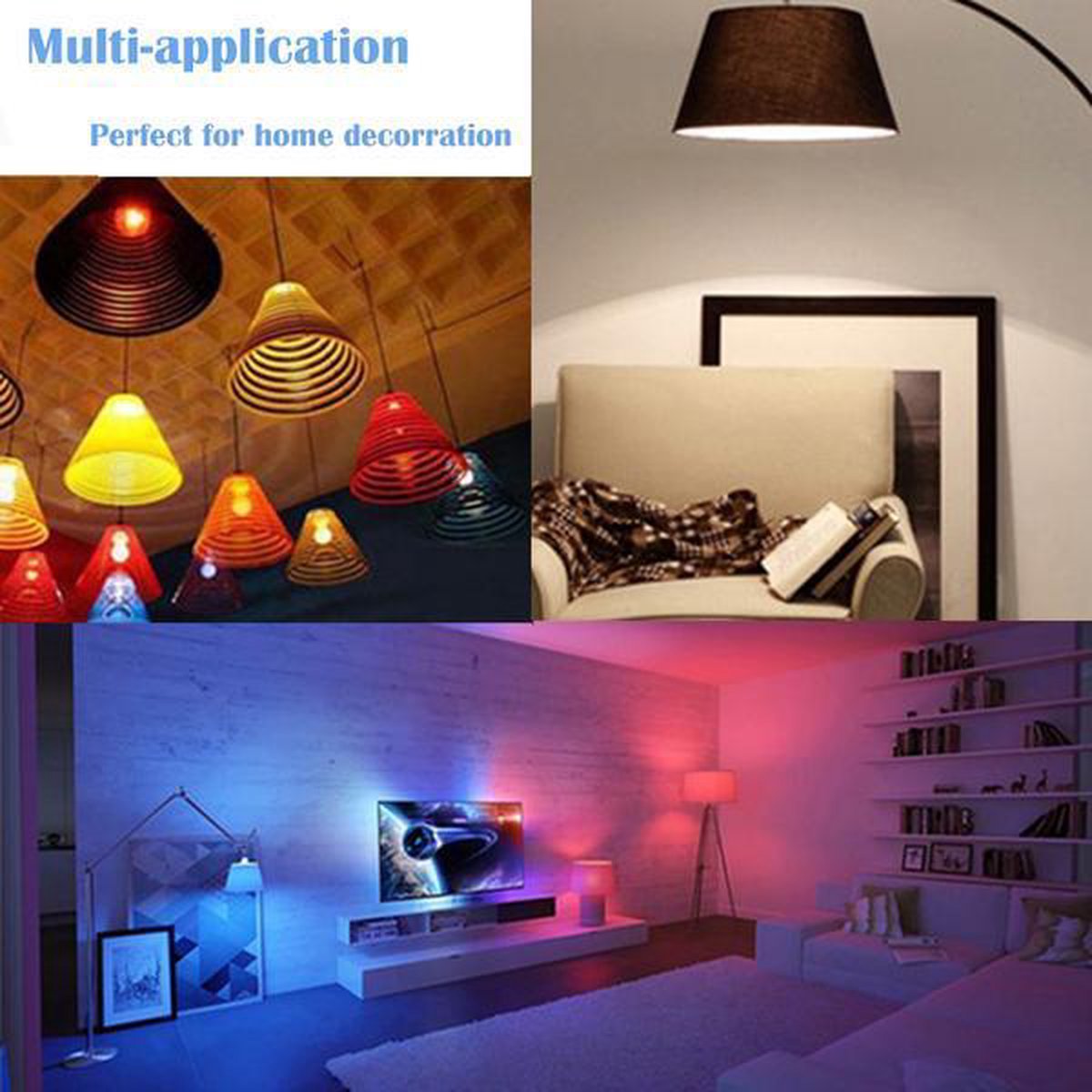 Smart Led Lamp E27 Rgb 16 Miljoen Kleuren Bedienbaar Via Smartphone Bol Com