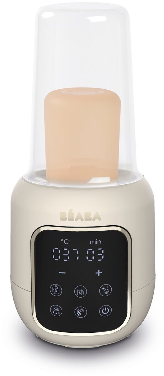éaba Multi Milk 5-in-1 Flessenwarmer & Sterilisator – Voor Moedermelk & Babyvoeding – Au Bain-Marie & Stoom – Ontdooien – Vaatwasserbestendige Onderdelen – Ecru/Clay