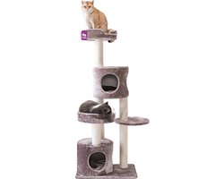 Petrebels Residence 147 Krabpaal - Cappuccino - Voor meerdere katten - Met slaapplaatsen